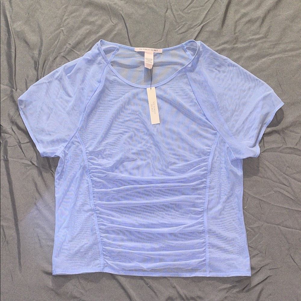 Victoria's Secret Light Blue Mesh Top